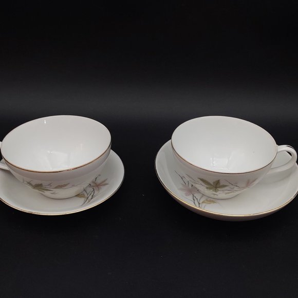 Two Economy Tea Cups and Saucers - Picture 1 of 11